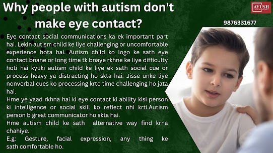 Why people with autism don't make eye contact?